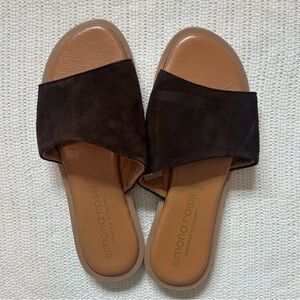 Women's Dark Brown Slide Sandals